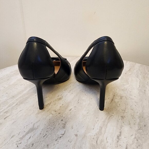 On 34th Womens Elayne Cutout Pumps Black Smooth 6.5M - A010 - Picture 2 of 11